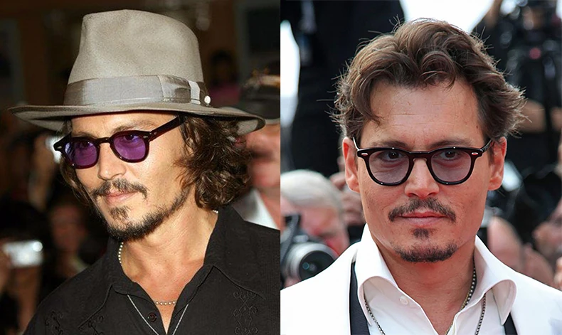 Модные круглые солнцезащитные очки в стиле Lemtosh от фирмы «Johnny Depp» с прозрачным оттенком линзы в стиле океана, солнцезащитные очки Oculos De Sol 1932