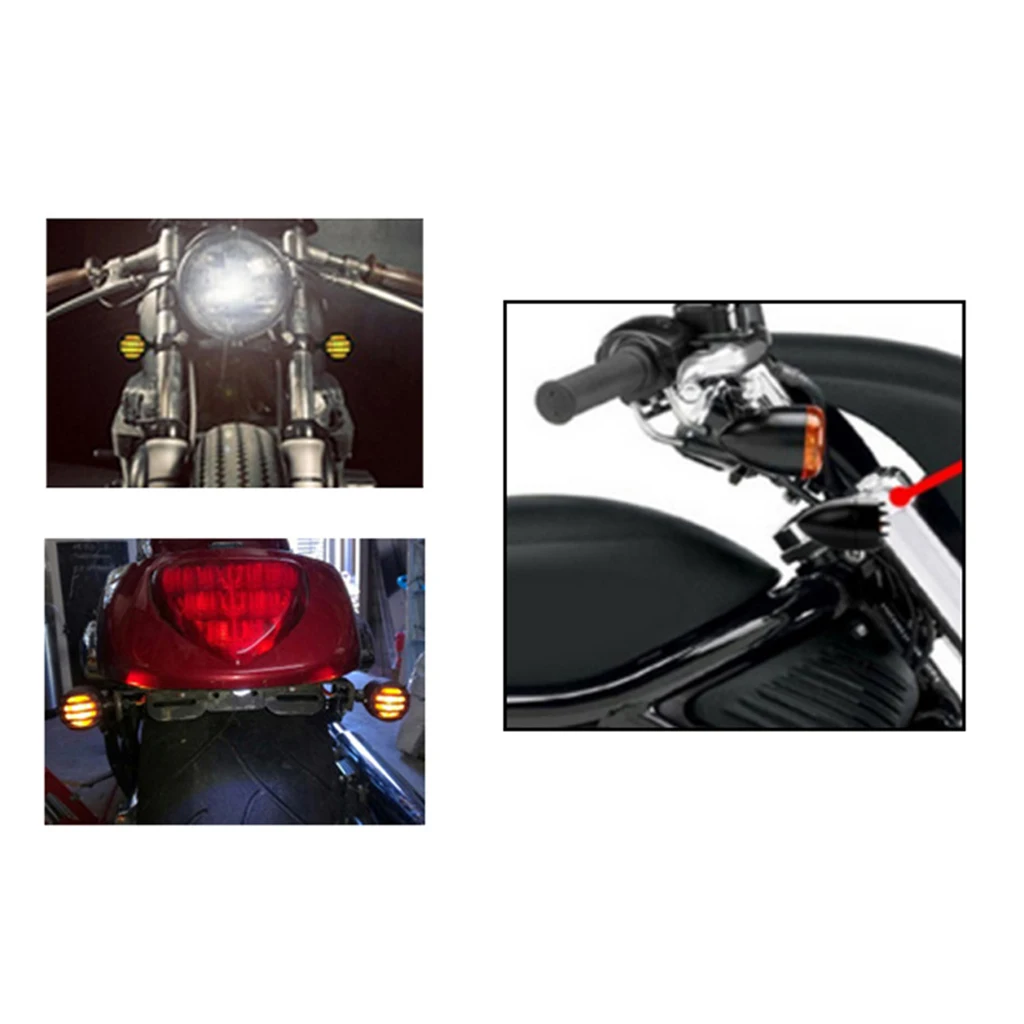 Universal Car Tail Bulb Brake Lights 12V Auto Reverse Lamp Daytime Running Signal Light Fits for 10mm Hole Fairing