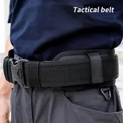 Durable Security Belt Lightweight Adjustable Oxford Cloth Security Belt  Police Belt    Combat Belt