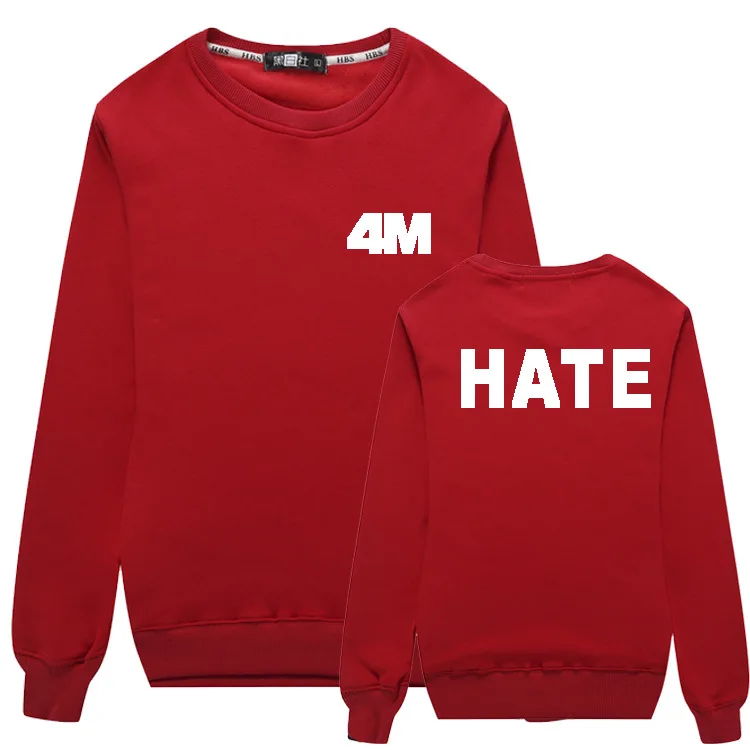 4 минутный альбом Act7 Hate MV сопутствующие товары золото Hyuna Южная Ji-Hyun Jeon Ji Yoon стиль знаменитостей для мужчин и женщин толстовка