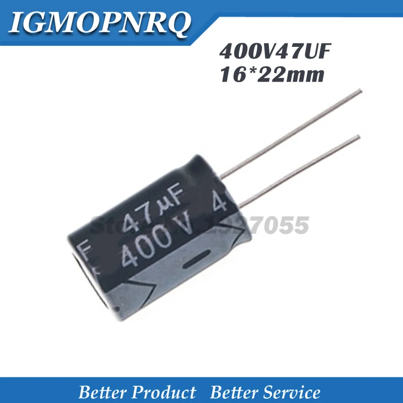 

5PCS 400V47UF 16*22mm 47UF 400V 16*22 Aluminum electrolytic capacitor