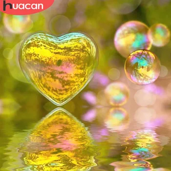 

HUACAN Diamond Mosaic Heart 5d Diamond Painting Full Square Landscape Diamond Embroidery Sale Rhinestones Picture Kits