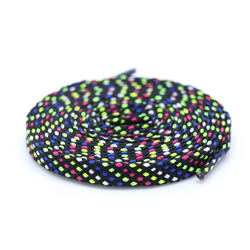 multicolor Модные 1 пара шнурков клетчатые двухслойные полые плоские полиэфирные шнурки для ботинок кроссовки шнурки цвета шнурки для спортивной обуви - Цвет: multicolor