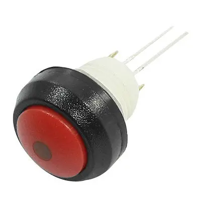 

24V 3A SPST Momentary Action Round Button Red Lamp Waterproof Pushbutton Switch