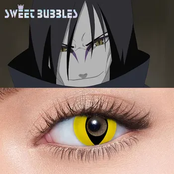 

SweetBubbles Orochimaru Sama Naruto Contact Lenses Anime Cosplay Yellow Color Halloween Cat Eye Lens 2pcs/pair