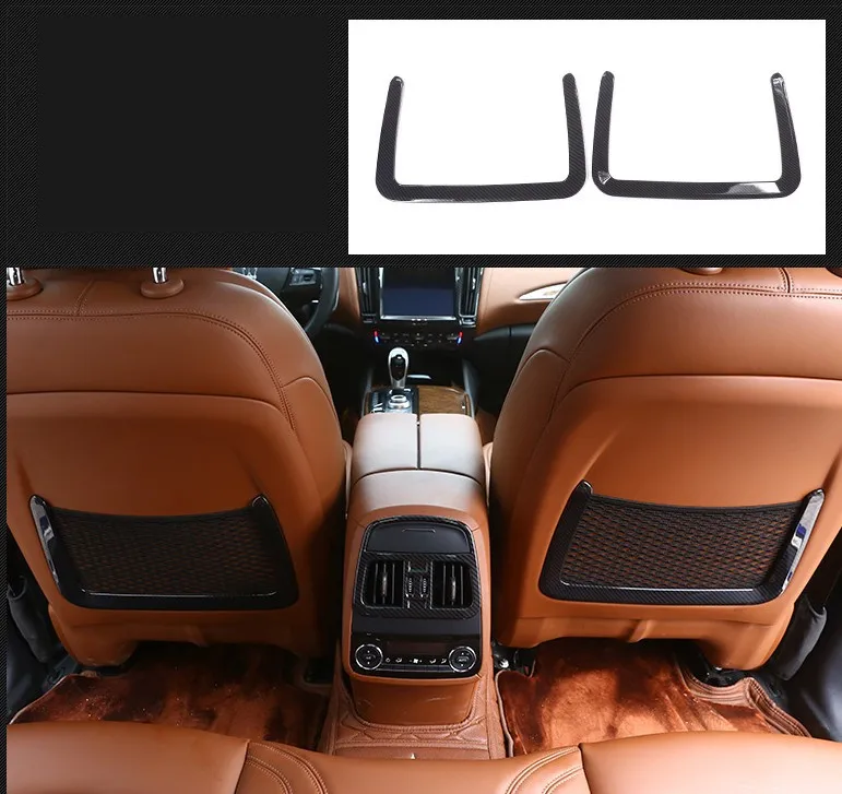 2 шт углеродное волокно стиль заднего сиденья задняя рамка Накладка для Maserati Levante- автомобильные аксессуары интерьер