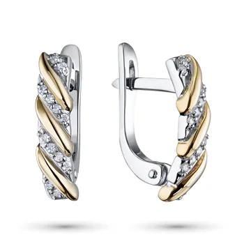 

Earrings made of gold with a combined diamond e1001sg07200358