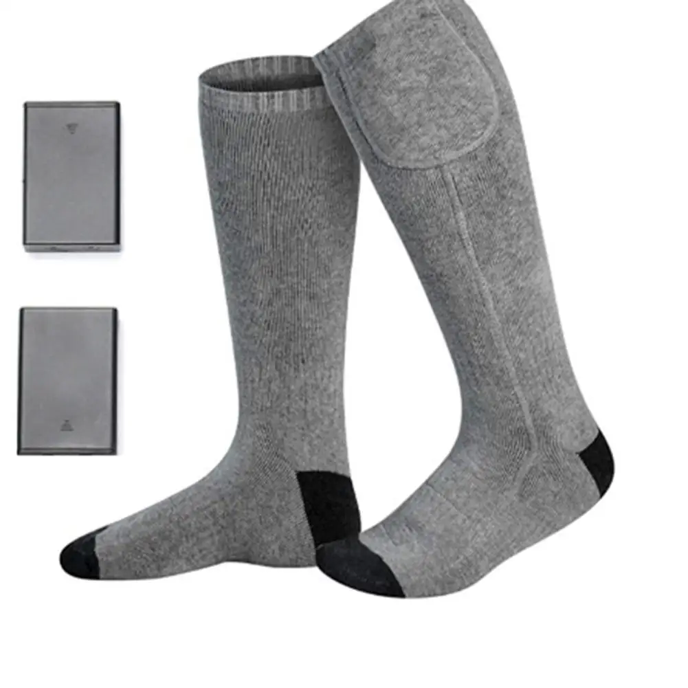 Носки с электроподогревом с перезаряжаемой батареей для Хроматически холодных ног унисекс обогреватели для ног термоноски большого размера Прямая поставка