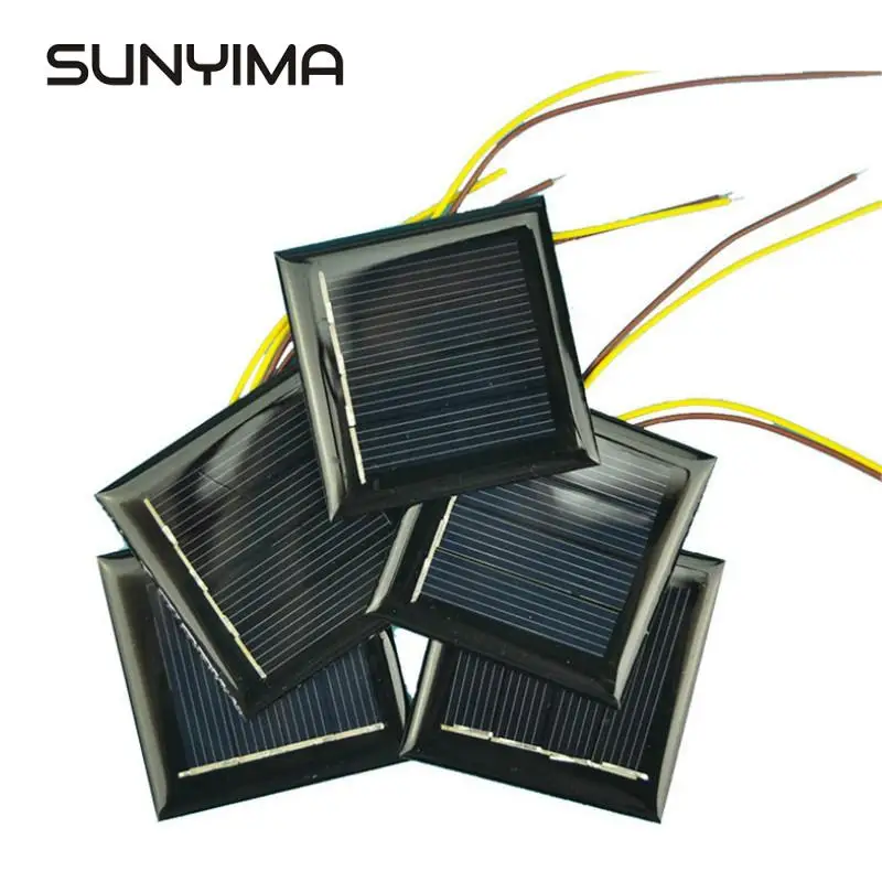 SUNYIMA 10 шт. DIY солнечные панели фотоэлектрические элементы с 15 см проводами
