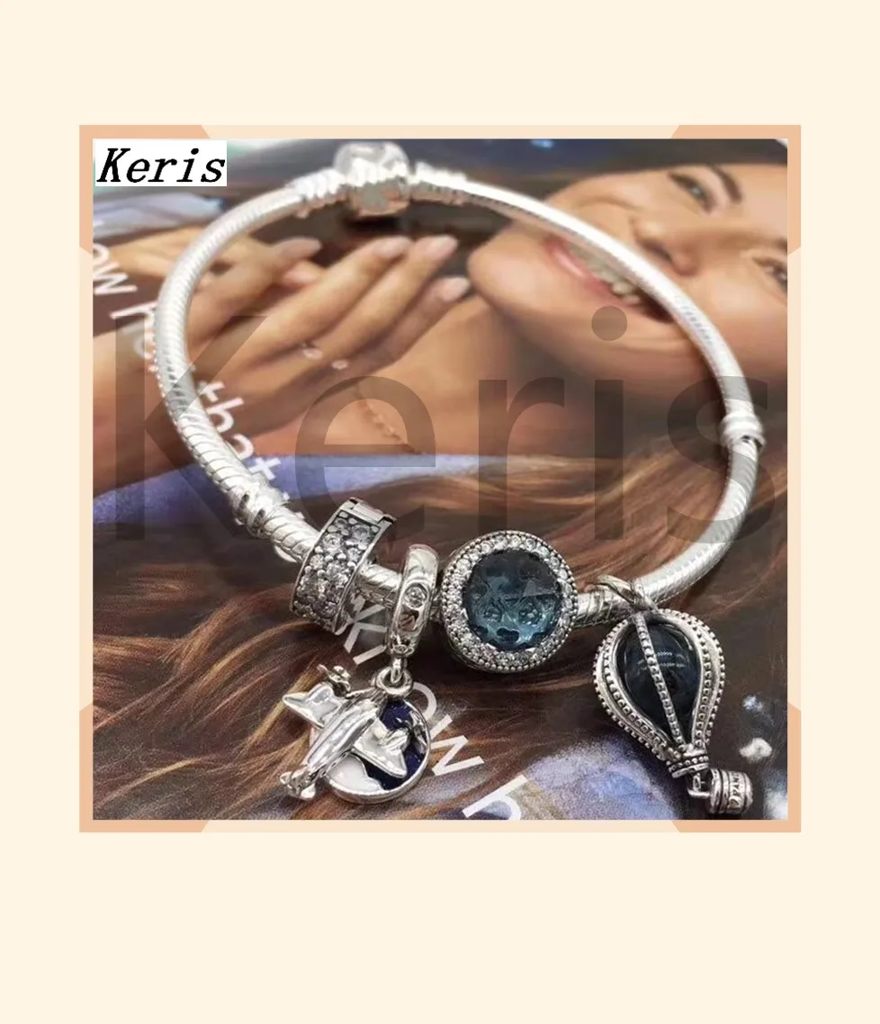 

High Quality Copy 1:1 100%925 Pure Silver New 2019 Aircraft Hot Air Balloon String Bracelet Free Of Charge