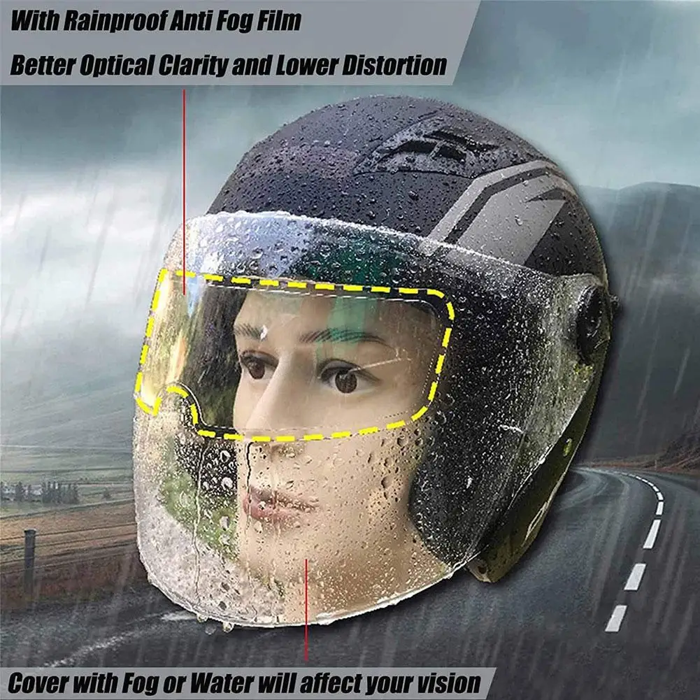 Casco moto universale pellicola antiappannamento e pellicola antipioggia  sicurezza guida durevole Nano rivestimento adesivo pellicola accessori per  casco - AliExpress