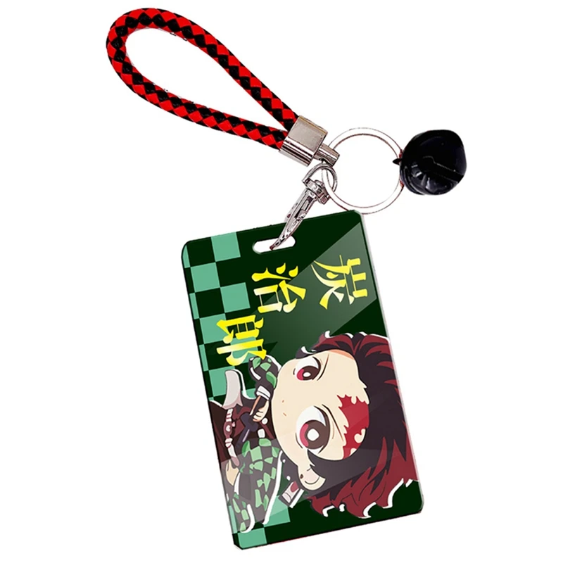 Аниме Demon Slayer: Kimetsu no Yaiba Tanjirou Nezuko акриловый держатель для карт автобусный проездной чехол для визиток брелок сумка Подвеска