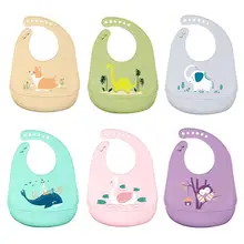 1 шт мультяшный Детский фартук ветрозащитный младенческий фартук на время приема пищи силиконовый детский нагрудник для новорожденного ребенка регулируемый одноразовый фартук