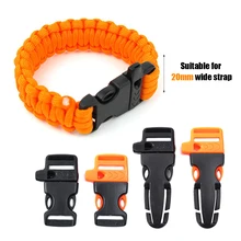10 шт. наружные боковые быстросъемные пластиковые пряжки аварийный свисток для 20 мм Паракорд Браслет тактические ремни рюкзак спортивный