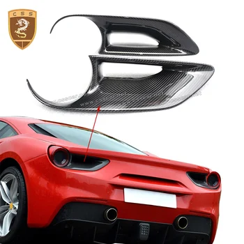 

Carbon Fiber For Ferrari 488 Car Rear Tail Lights Lamp Shade Frame Trim Cover OME Styling