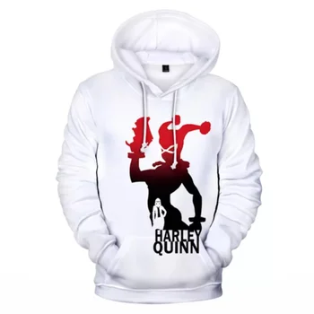 

Personality 3D Movie Joker and Harley Quinn Hoodies Classic Jared Leto and Maegot Robbie Couples Hoodie CasualMen/women Tops