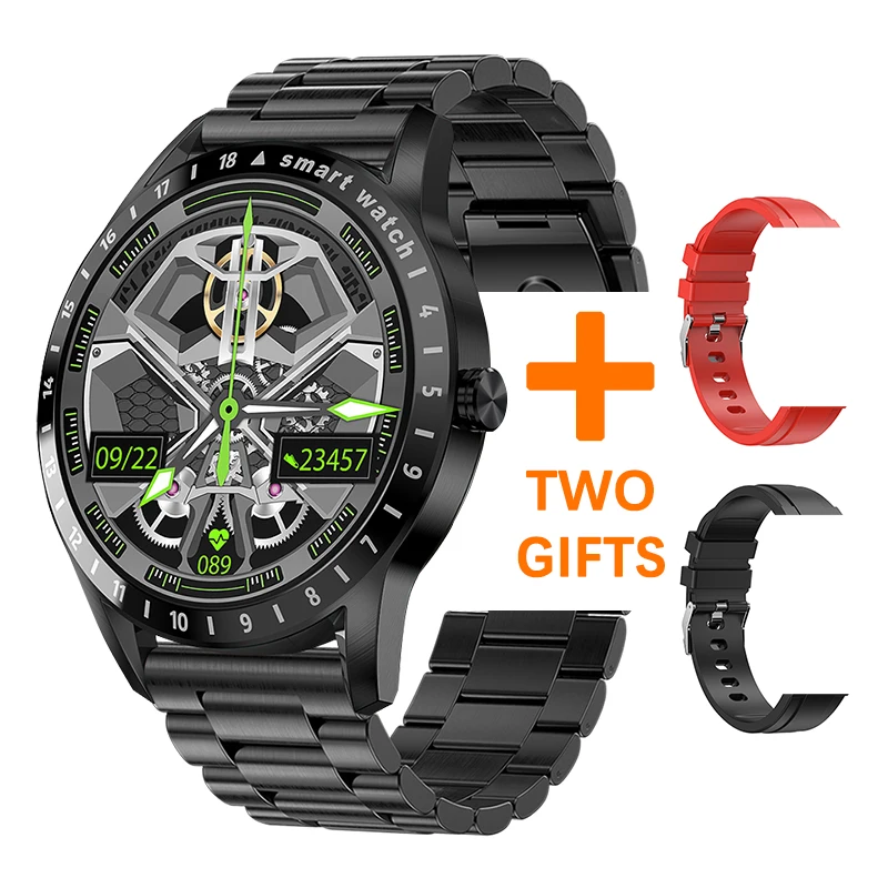 LIGE 2022 New Full Touch Round AMOLED Screen Smart Watch Men Sport Fitness IP68 Waterproof Mens Bluetooth Smartwatch Android iOS 