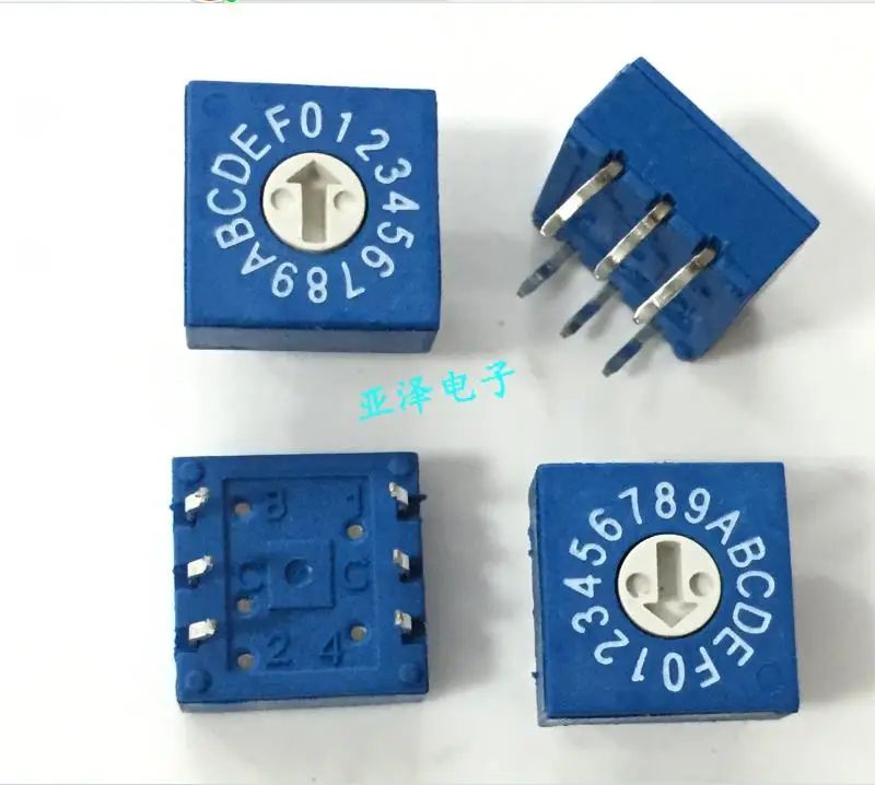 

5PCS/LOT 0-F rotary code switch, dial code switch, 16 bit PCB encoding switch, 8421C positive code 3:3