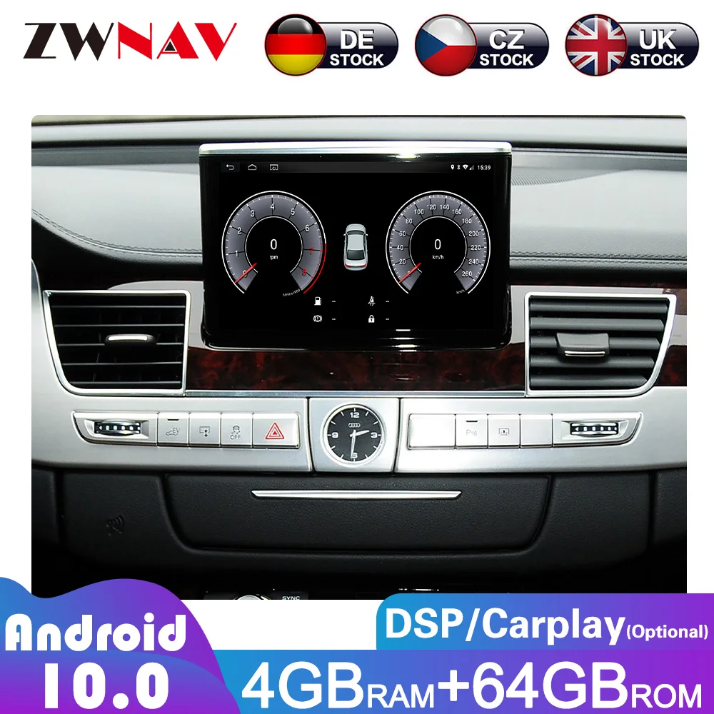 Android 10 Foldable Screen For Audi A8 D4 2009 2017 Car Radio