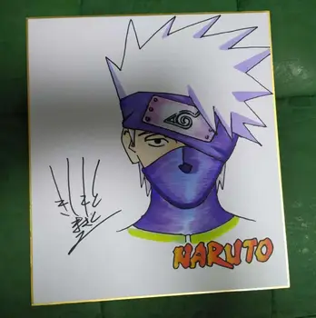 

hand signd drawn Kishimoto Masashi autographed Shikishi board NARUTO 079A