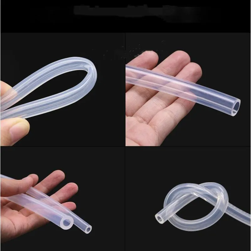 High Transparent Food grade tasteless clear Silicone Tube Hose Water Pipe 2X4 3X5 3X6 4X6 4X7 5X7 5X8 6X8 6X9 6X10 7X10 7X11MM silicone tube water pipe