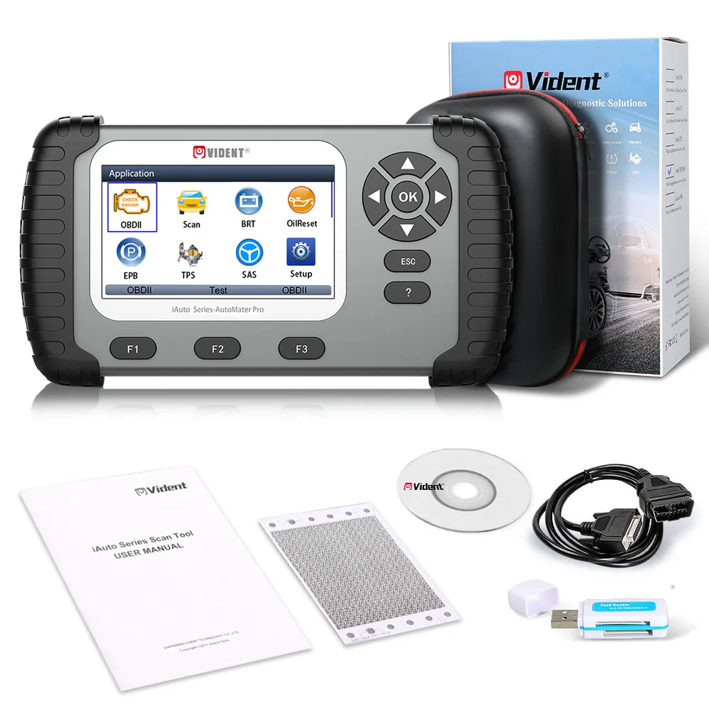 VIDENT iAuto708 Lite четыре системы сканирования инструмента (двигатель AT ABS SRS) и