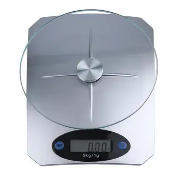 

5Kg/11lbs x 1g/0.1oz Digital Kitchen Scale Glass Top Food Diet Scale Home Household Kitchen Scales