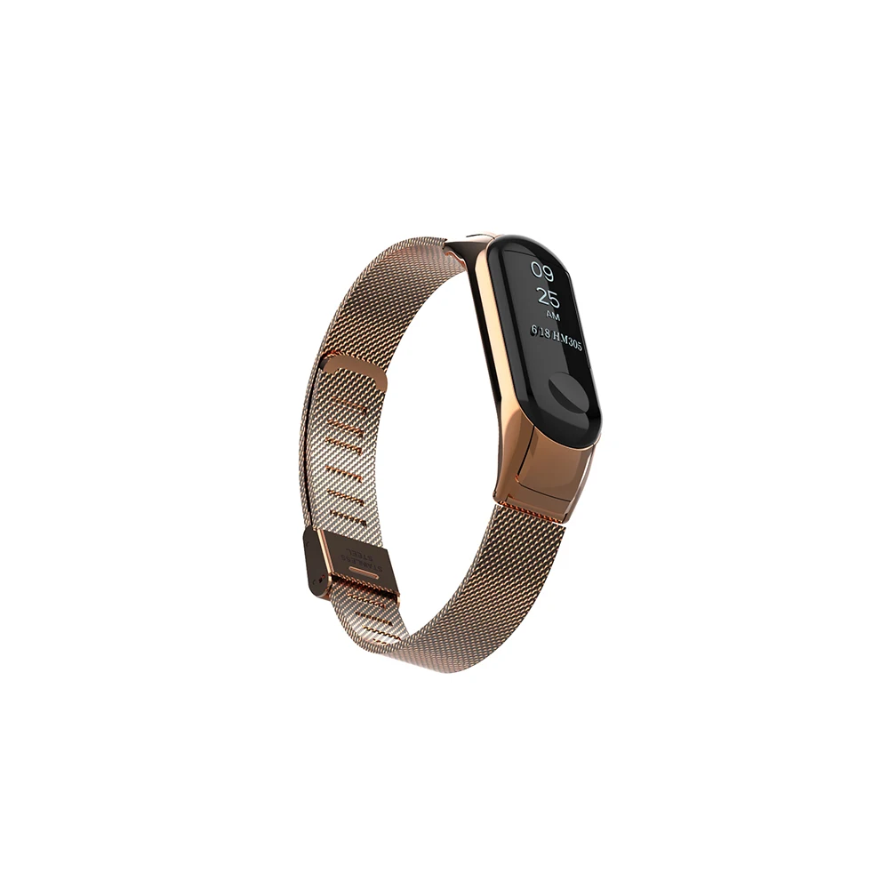 LinXiang цветной металлический браслет из нержавеющей стали для Xiaomi Mi Band 4 3 универсальные аксессуары для смарт-браслета