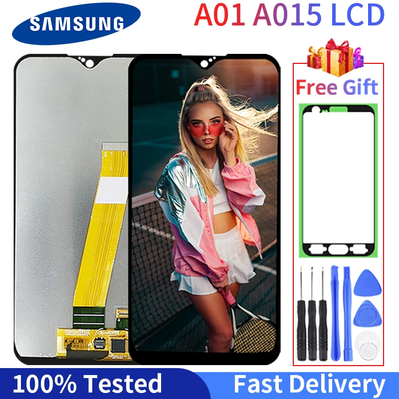 

100% Original LCD For Samsung Galaxy A01 A015 LCD Display Touch Screen Replacement Digitizer A015F A015G A015DS LCD With Gift
