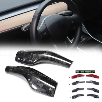 

Real Carbon Fiber Column Shifter Modification For Tesla Model 3 Y 17-2020 Paddle Shift Trim Cover