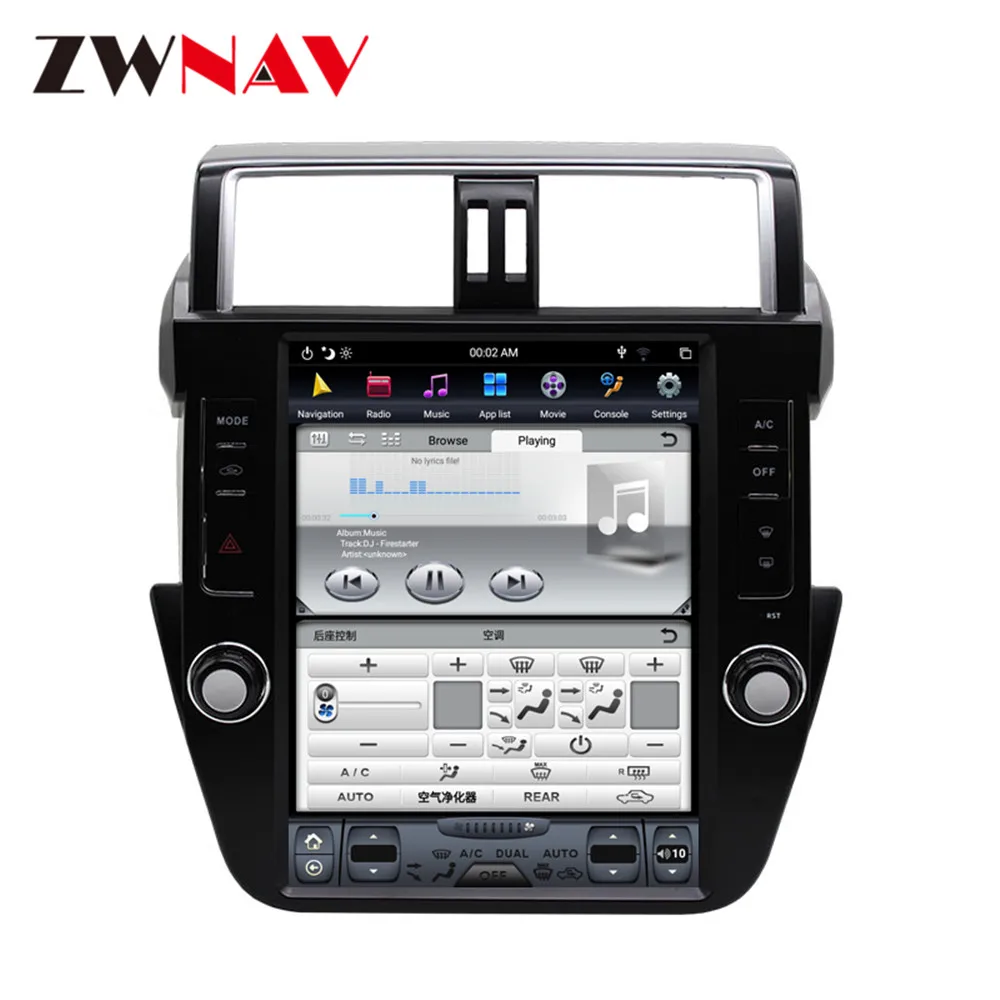 Cheap Android 9.0 Tesla style Car GPS Navigation For TOYOTA Land Cruiser Prado 150 2014-2017 headunit multimedia radio tape recorder 5