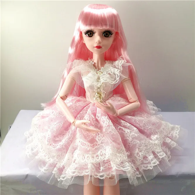 Черный 60 см красивое платье для куклы Bjd, Одежда для куклы, детские аксессуары для игрушек, 22 дюйма, модная одежда для куклы, аксессуары для девочек - Цвет: Черный