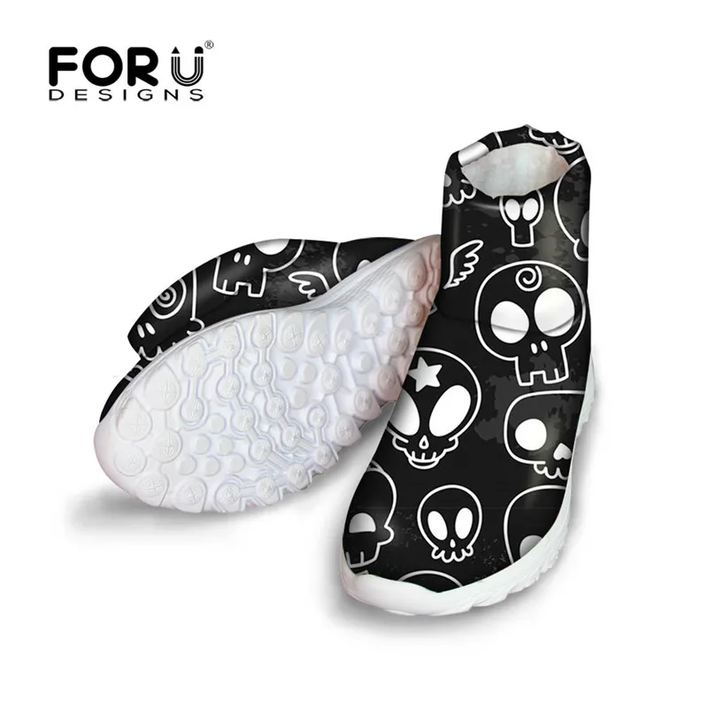 FORUDESIGNS женские зимние ботинки с рисунком черепа; женская обувь; теплые ботинки в австралийском стиле для девочек-подростков; зимняя обувь на плоской подошве