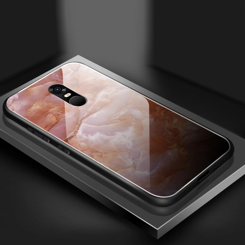 Tempered Glass Case for Xiaomi 5X 6X 8 9 SE A1 A2 Lite Capa for Redmi Note 4X 5A 6 7 Pro Prime Hard Bumper Painted Pigment Shell