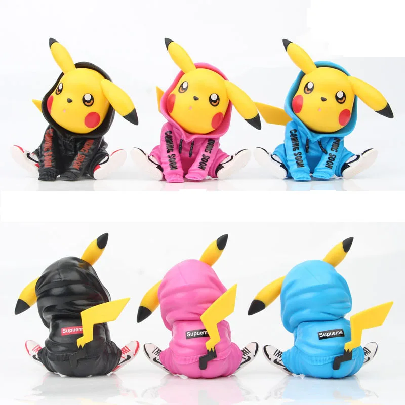Pokemon Pikachu Doll Fashion Camouflage Clothes Aberdeen Peripheral Cake Decoration Anime Toy Gift Car Ornaments | Игрушки и хобби