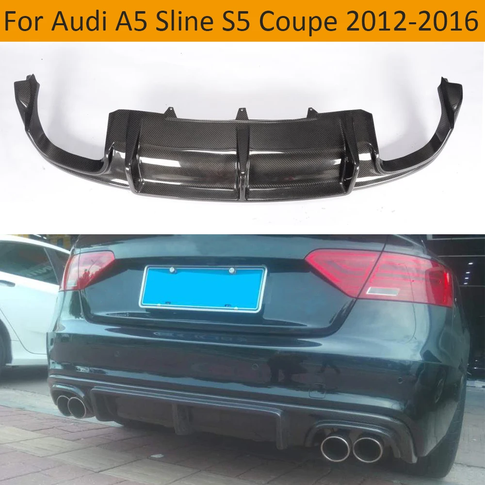 Для Audi A5 Sline S5 Coupe 2012- из углеродного волокна задний бампер диффузор спойлер фартук трансформер не для A5 стандарт