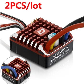 

2PCS/lot Hobbywing QuicRun 1:10 1/8 WP Crawler Brush Brushed 80A 1080 Electronic Speed Controller ESC With Program box LED BEC