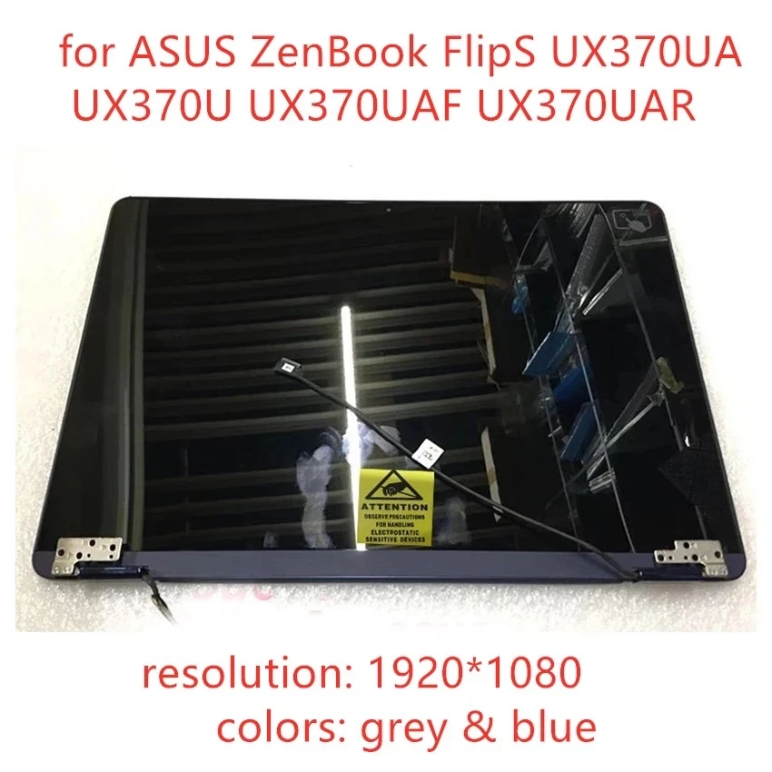 

13.3" Touch LCD Screen replacement For ASUS Zenbook UX370 UX370UA UX370UAR UX370U FHD 1920*1080 LCD assembly whole upper parts