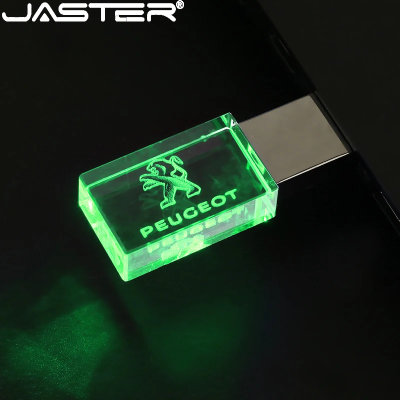 Jaster Carro de Cristal do Metal Usb Flash Drive Pendrive 4gb gb gb 32 16 8gb 64gb Memory Stick u Disco de 128gb de Armazenamento Externo - Imagem 6
