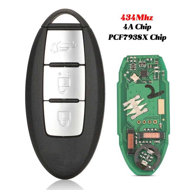 Jingyuqin 434mhz 4a Pcf7938x Chip Remote Key For Nissan Teana 