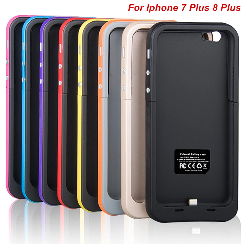 

7000 Mah For Iphone 7 Plus 8 Plus Battery Case Audio Output Data Transmission Smart Battery Charger Cover Power Case Bank
