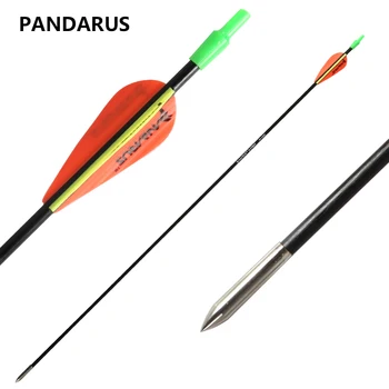 

PANDARUS Darts Archery 5mm 28inch Solid Fiberglass 6/12/24 PCS Entry level leisure Target Practice hunting Arrows For Recuve Bow