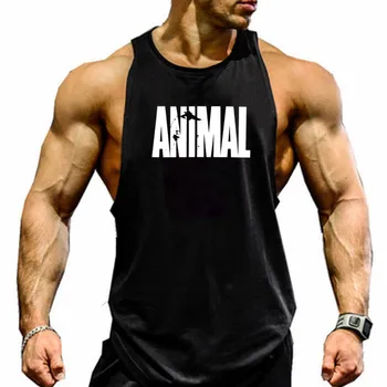Animal Brand Fitness Clothing Bodybuilding Stringer Tank Top Men Sportwear Shirt Muscle Vests Cotton Singlets Tops Running Vest 1