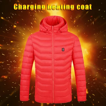 

Men Women Electric Heating Vest USB Heated Hooded Coat Tops Outwear H9