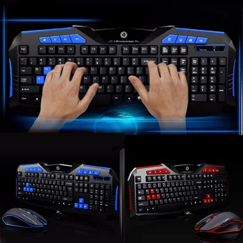 

FWireless Keyboard and Mouse suit for Game Home Office Laptop Desktop Ergonomic 2400DPI Waterproof Gaming PC Profession Gamer