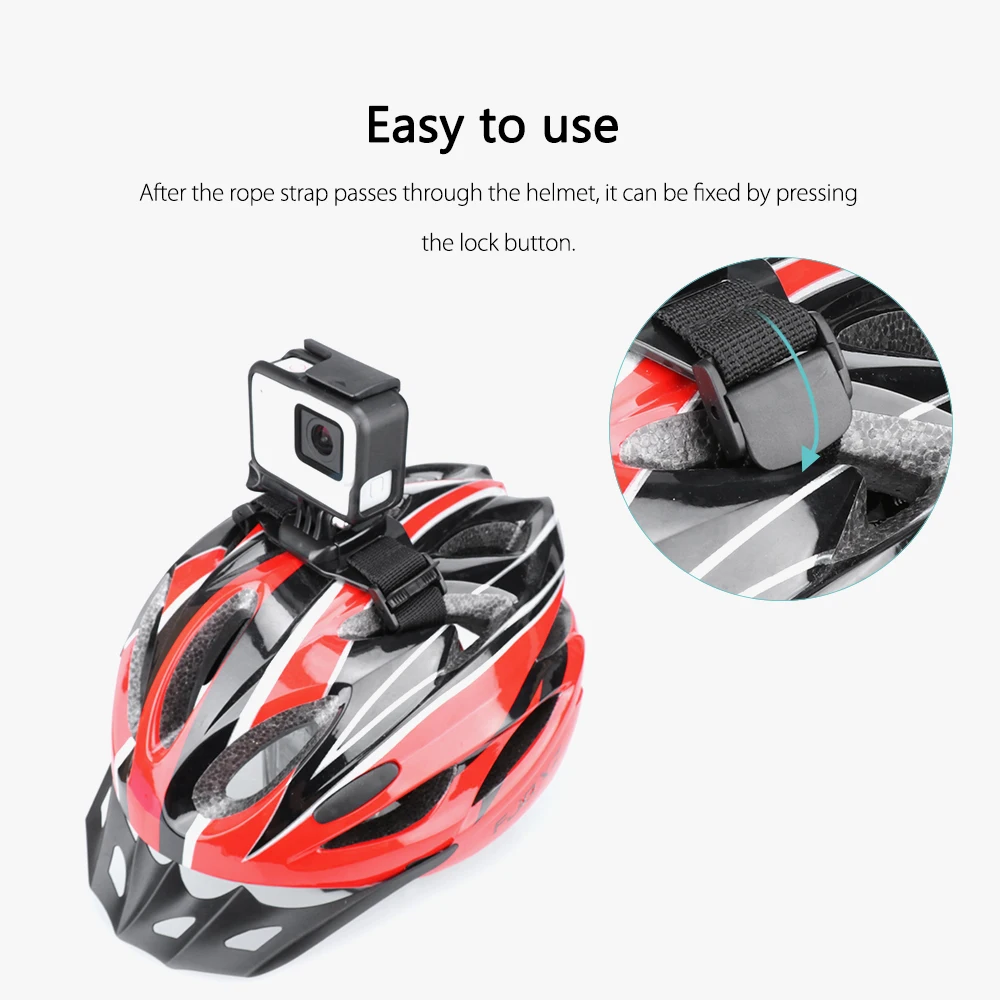 Регулируемый ремень держатель для велосипедного шлема Vamson GoPro Hero 8 7 6 5 4 адаптер OSMO