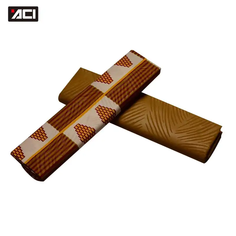 ACI 2 ярда Ghana Kente Ткань Mix 2 ярда простое окрашивание африканская Анкара ткань тиснение узор настоящий воск блок принты ткань