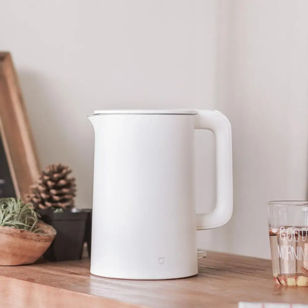 XIAOMI MIJIA Электрический чайник быстрого кипячения из нержавеющей стали, самовар, кухонный чайник для воды Mi home, 1.5л изоляция