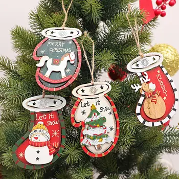 

Christmas Resin Gloves Doll Creative Decorations Old Man Snowman Pendant