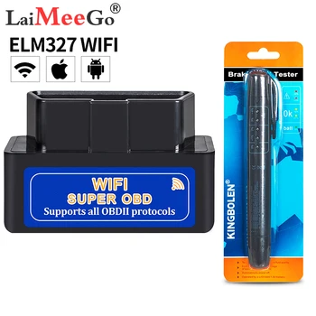 

ELM327 WiFi Bluetooth V1.5 PIC18F25K80 Chip OBDII Diagnostic Tool IPhone/Android/PC ELM 327 V 1.5 ICAR2 Auto Scanner Code Reader